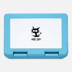 'hiss Off Funny Black Cat Halloween Christmas Gift' Lunchbox | Spreadshirt -Premier Home Living Shop hiss off funny black cat halloween christmas gift lunchbox 2