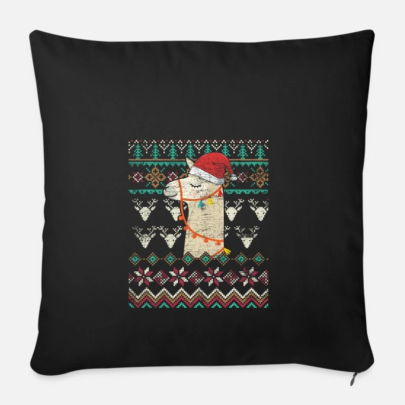 'Lama Christmas Alpaca Animal Camel Christmas' Pillowcase 17,3'' X 17,3'' (45 X 45 Cm) | Spreadshirt 6 'Lama Christmas Alpaca Animal Camel Christmas' Pillowcase 17,3'' X 17,3'' (45 X 45 Cm) | Spreadshirt - Image 4