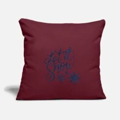 'Let It Snow Christmas New Shape Fane Vintage Design' Pillowcase 17,3'' X 17,3'' (45 X 45 Cm) | Spreadshirt