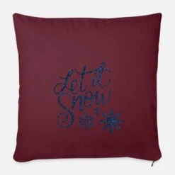 'Let It Snow Christmas New Shape Fane Vintage Design' Pillowcase 17,3'' X 17,3'' (45 X 45 Cm) | Spreadshirt -Premier Home Living Shop let it snow christmas new shape fane vintage design pillowcase 173 x 173 45 x 45 cm 3
