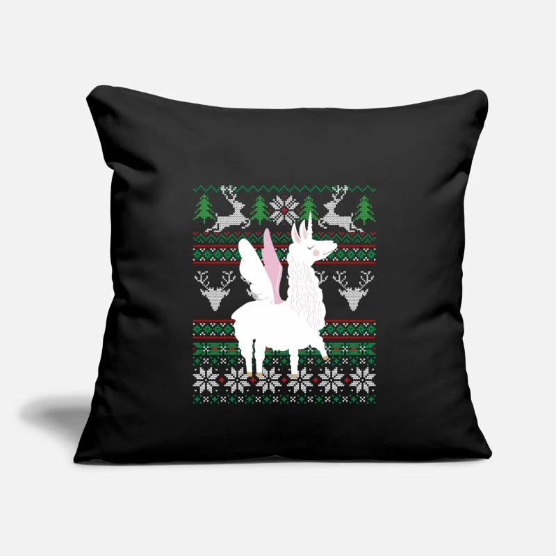 'Llama Ugly Christmas Alpaca Unicorn Christmas' Pillowcase 17,3'' X 17,3'' (45 X 45 Cm) | Spreadshirt 3 'Llama Ugly Christmas Alpaca Unicorn Christmas' Pillowcase 17,3'' X 17,3'' (45 X 45 Cm) | Spreadshirt