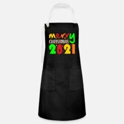 'Merry Christmas 2021' Artisan Apron | Spreadshirt -Premier Home Living Shop merry christmas 2021 apron 2