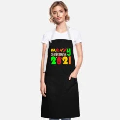 'Merry Christmas 2021' Artisan Apron | Spreadshirt