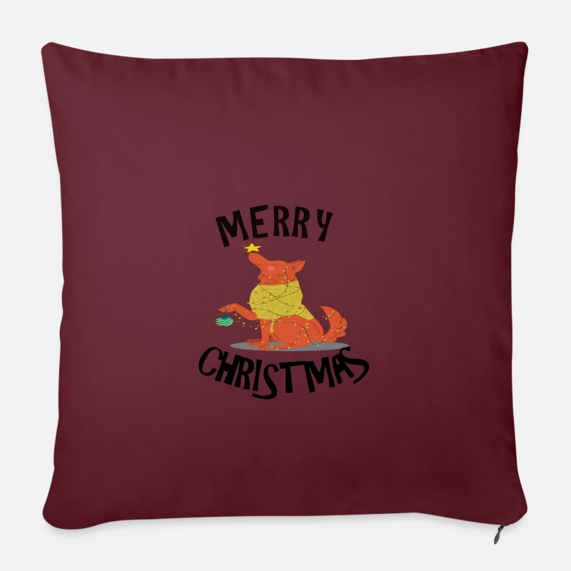'Merry Christmas Dog With Star' Pillowcase 17,3'' X 17,3'' (45 X 45 Cm) | Spreadshirt 6 'Merry Christmas Dog With Star' Pillowcase 17,3'' X 17,3'' (45 X 45 Cm) | Spreadshirt - Image 4