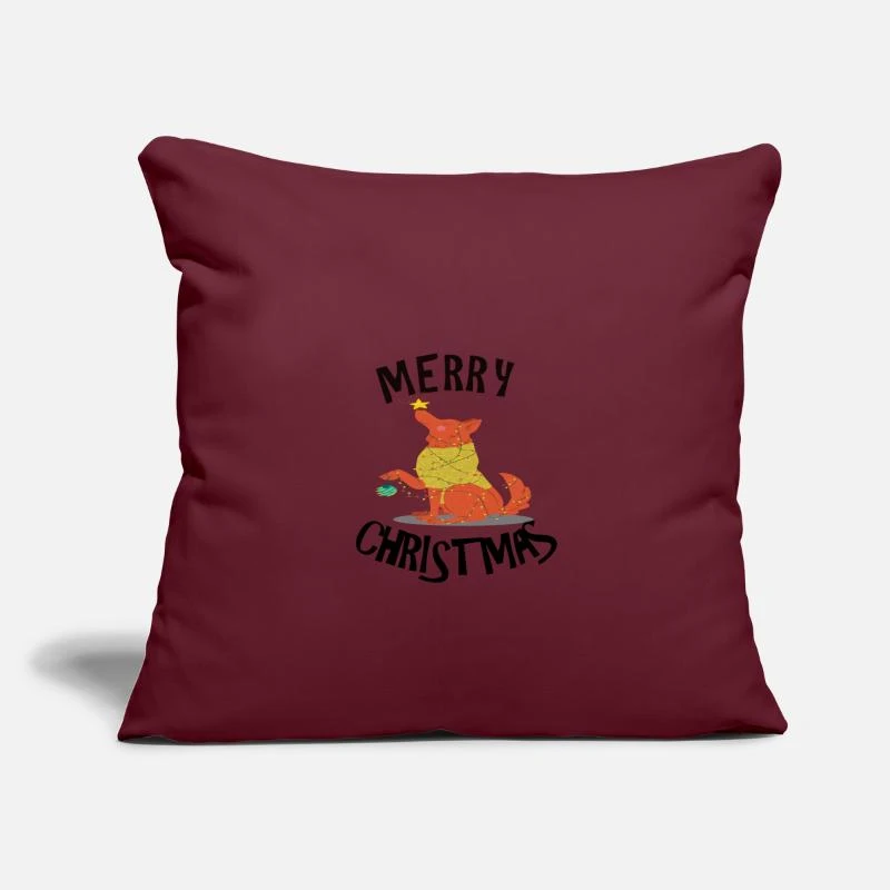 'Merry Christmas Dog With Star' Pillowcase 17,3'' X 17,3'' (45 X 45 Cm) | Spreadshirt 3 'Merry Christmas Dog With Star' Pillowcase 17,3'' X 17,3'' (45 X 45 Cm) | Spreadshirt