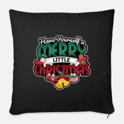 'Merry Christmas Feast Ho HoHo Santa Claus' Pillowcase 17,3'' X 17,3'' (45 X 45 Cm) | Spreadshirt -Premier Home Living Shop merry christmas feast ho hoho santa claus pillowcase 173 x 173 45 x 45 cm 3
