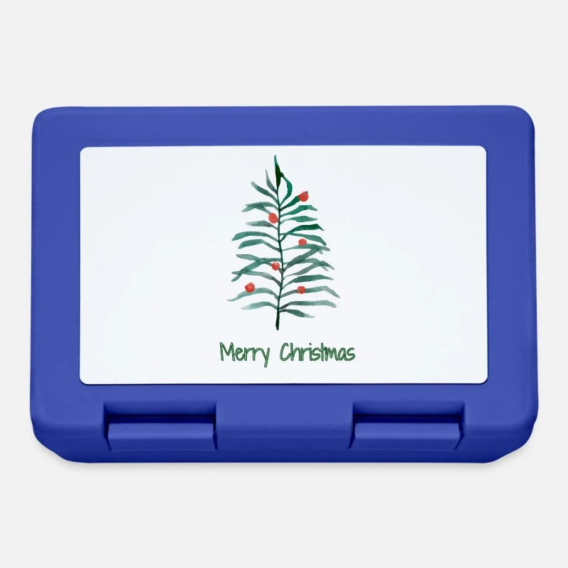 'Merry Christmas Watercolour' Lunchbox | Spreadshirt 5 'Merry Christmas Watercolour' Lunchbox | Spreadshirt - Image 3