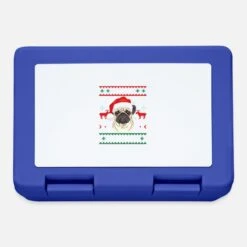 'Merry Pugmas Funny Pug Christmas Ugly Sweater' Lunchbox | Spreadshirt -Premier Home Living Shop merry pugmas funny pug christmas ugly sweater lunchbox 2