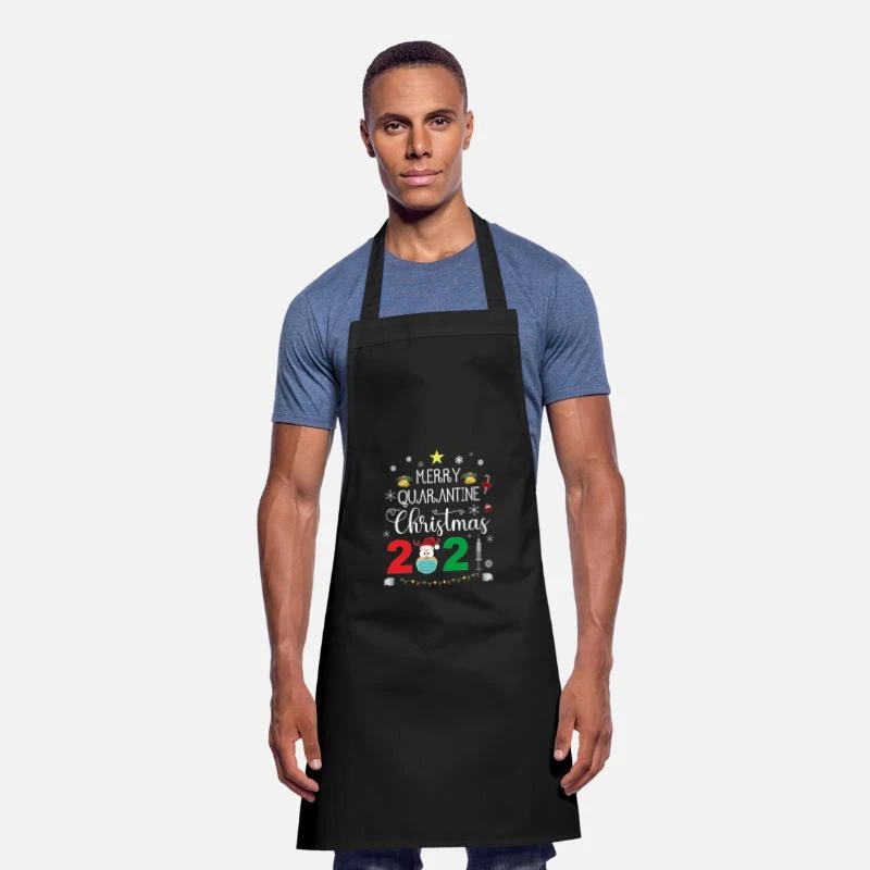 'Merry Quarantine Christmas 2021 - Funny' Apron | Spreadshirt 4 'Merry Quarantine Christmas 2021 - Funny' Apron | Spreadshirt - Image 2
