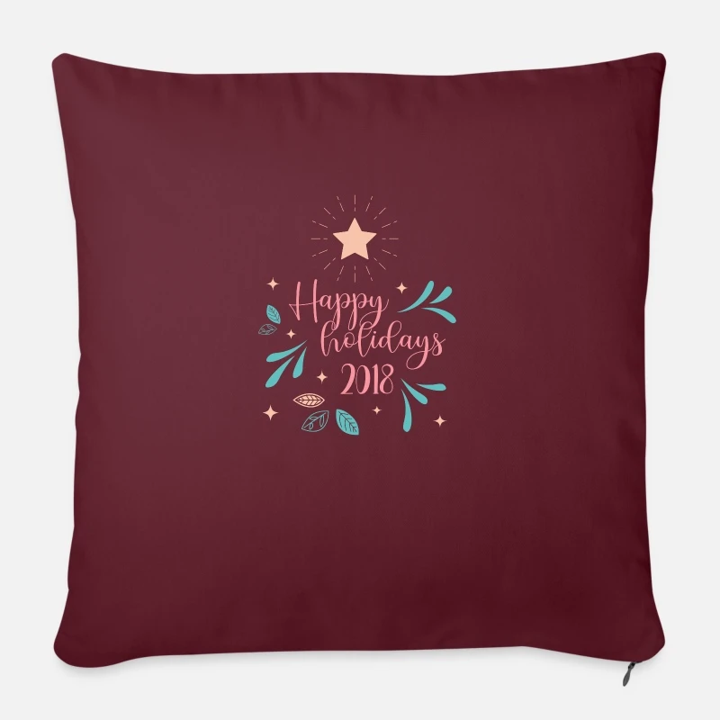 'Merry Star Font Holidays Christmas' Pillowcase 17,3'' X 17,3'' (45 X 45 Cm) | Spreadshirt 6 'Merry Star Font Holidays Christmas' Pillowcase 17,3'' X 17,3'' (45 X 45 Cm) | Spreadshirt - Image 4