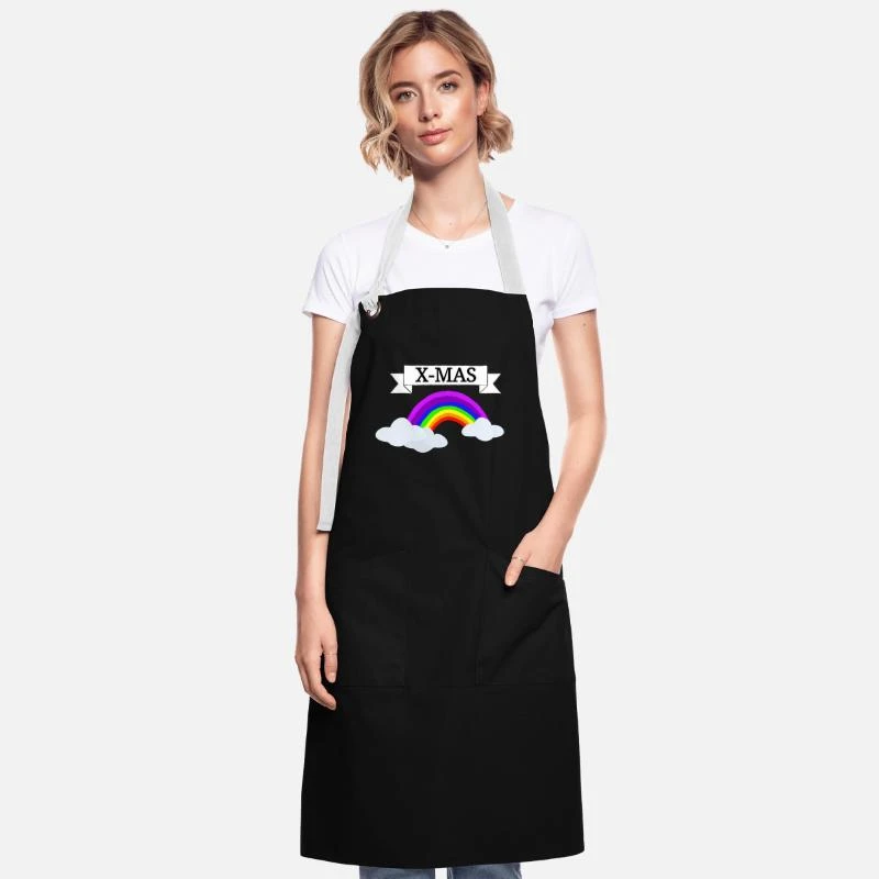'Merry X-Mas Christmas Christmas Rainbow' Artisan Apron | Spreadshirt 3 'Merry X-Mas Christmas Christmas Rainbow' Artisan Apron | Spreadshirt