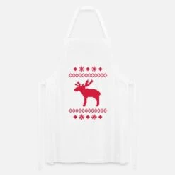 'moose Caribou Reindeer Deer Christmas Norwegian' Apron | Spreadshirt -Premier Home Living Shop moose caribou reindeer deer christmas norwegian apron 4