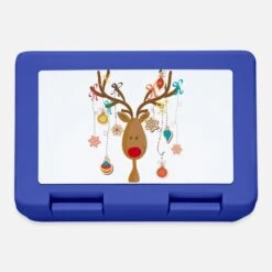 'Moose With Christmas Tree Decorations' Lunchbox | Spreadshirt -Premier Home Living Shop moose with christmas tree decorations lunchbox 2