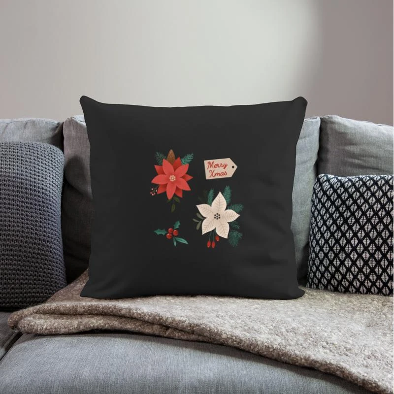 'Poinsetta Christmas Flower' Pillowcase 17,3'' X 17,3'' (45 X 45 Cm) | Spreadshirt 4 'Poinsetta Christmas Flower' Pillowcase 17,3'' X 17,3'' (45 X 45 Cm) | Spreadshirt - Image 2