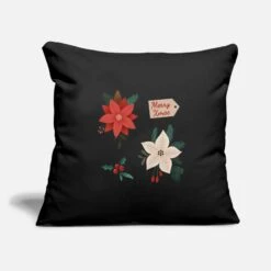 'Poinsetta Christmas Flower' Pillowcase 17,3'' X 17,3'' (45 X 45 Cm) | Spreadshirt