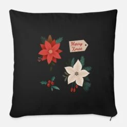 'Poinsetta Christmas Flower' Pillowcase 17,3'' X 17,3'' (45 X 45 Cm) | Spreadshirt 9 'Poinsetta Christmas Flower' Pillowcase 17,3'' X 17,3'' (45 X 45 Cm) | Spreadshirt -Premier Home Living Shop poinsetta christmas flower pillowcase 173 x 173 45 x 45 cm 3