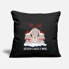 'Rabbit Hoppy Christmas Merry Christmas' Pillowcase 17,3'' X 17,3'' (45 X 45 Cm) | Spreadshirt
