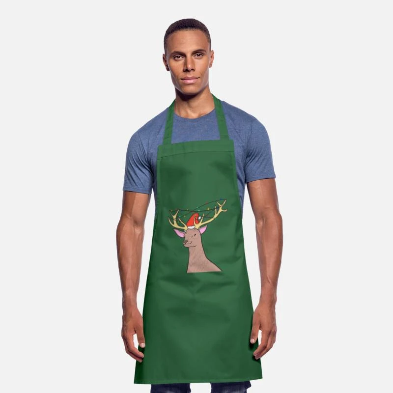 'Reindeer Christmas Hat December Gift Idea' Apron | Spreadshirt 4 'Reindeer Christmas Hat December Gift Idea' Apron | Spreadshirt - Image 2