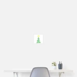 'Rough Stylised Christmas Tree Stripes' Poster | Spreadshirt