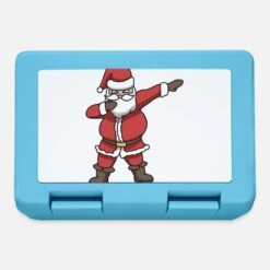 'Santa Dabbing Gift Christmas Dance' Lunchbox | Spreadshirt -Premier Home Living Shop santa dabbing gift christmas dance lunchbox 2