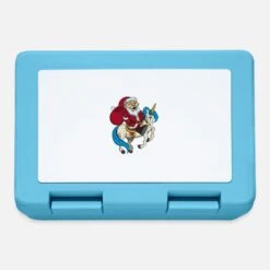 'Santa Rides On Unicorn Christmas Gift' Lunchbox | Spreadshirt -Premier Home Living Shop santa rides on unicorn christmas gift lunchbox 2