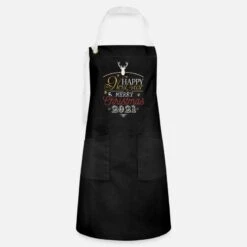 'Saying Christmas And New Year 2021 Gift' Apron | Spreadshirt -Premier Home Living Shop saying christmas and new year 2021 gift apron 2