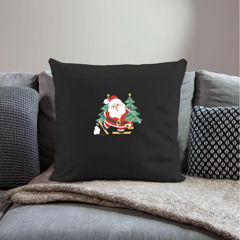 'Skiing Christmas Santa Claus Christmas Trees' Sofa Pillow With Filling 45cm X 45cm | Spreadshirt 4 'Skiing Christmas Santa Claus Christmas Trees' Sofa Pillow With Filling 45cm X 45cm | Spreadshirt - Image 2
