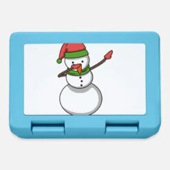 'Snowman Dabbing Hip Hop Gift Christmas' Lunchbox | Spreadshirt -Premier Home Living Shop snowman dabbing hip hop gift christmas lunchbox 2
