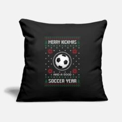 'Soccer Footballer Gift Funny Ugly Christmas' Sofa Pillow With Filling 45cm X 45cm | Spreadshirt
