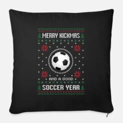 'Soccer Footballer Gift Funny Ugly Christmas' Sofa Pillow With Filling 45cm X 45cm | Spreadshirt -Premier Home Living Shop soccer footballer gift funny ugly christmas sofa pillow with filling 45cm x 45cm 3