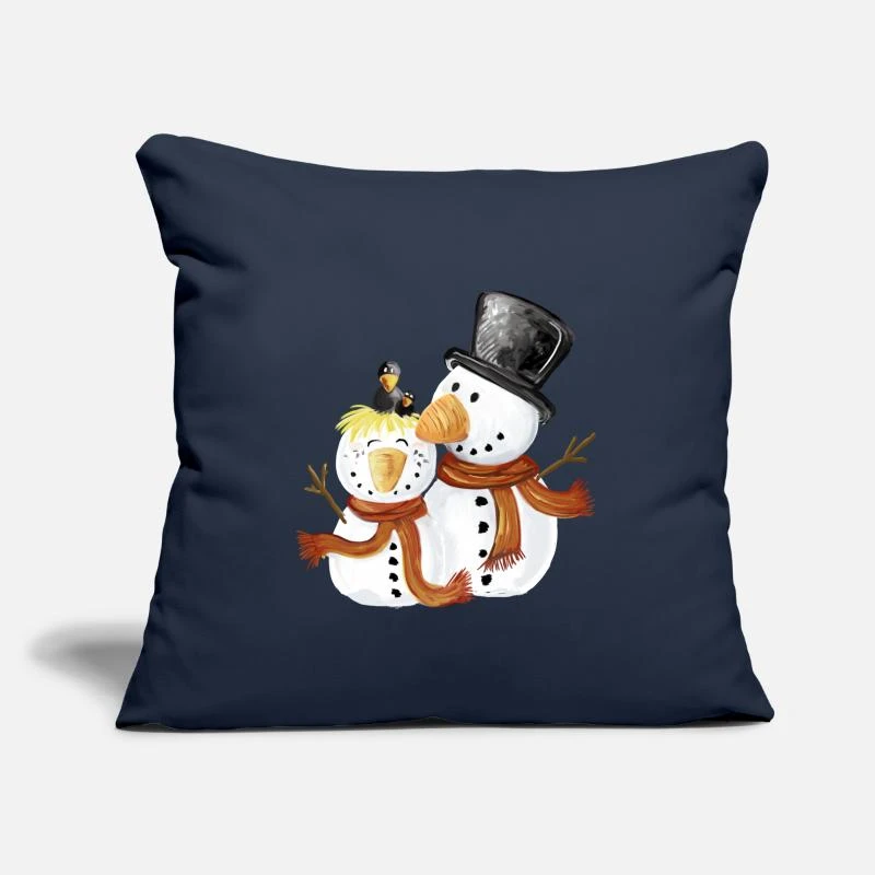 'Sweet Snowmen I Christmas Winter Gift' Pillowcase 17,3'' X 17,3'' (45 X 45 Cm) | Spreadshirt 3 'Sweet Snowmen I Christmas Winter Gift' Pillowcase 17,3'' X 17,3'' (45 X 45 Cm) | Spreadshirt