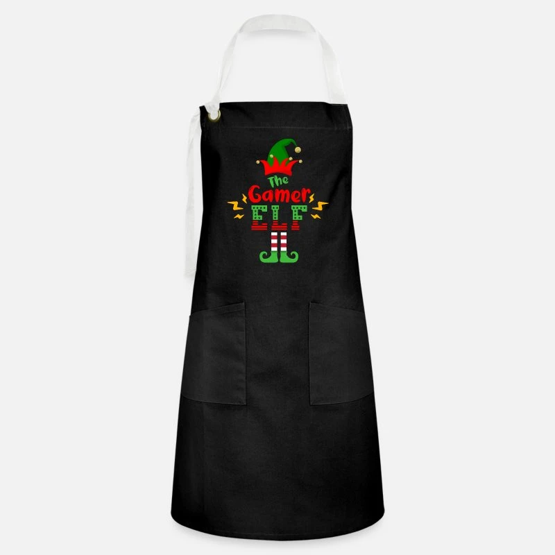 'The Gamer Elf - Christmas Gamer - Xmas Gamer' Apron | Spreadshirt 5 'The Gamer Elf - Christmas Gamer - Xmas Gamer' Apron | Spreadshirt - Image 3