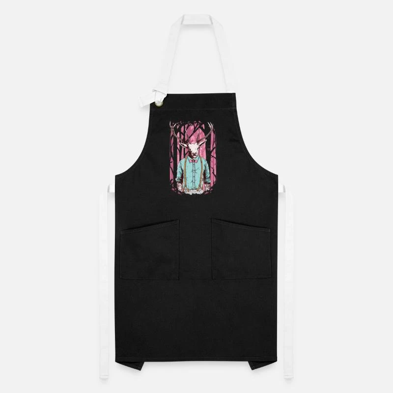 'The Ultimate Christmas Deer With Bow Tie.' Artisan Apron | Spreadshirt 4 'The Ultimate Christmas Deer With Bow Tie.' Artisan Apron | Spreadshirt - Image 2