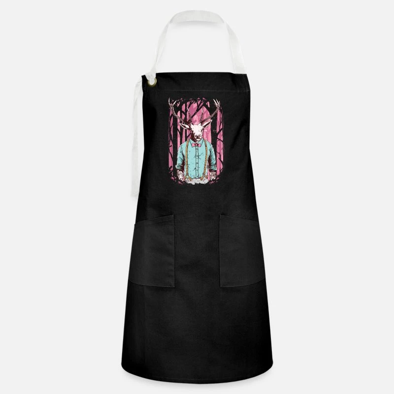 'The Ultimate Christmas Deer With Bow Tie.' Artisan Apron | Spreadshirt 5 'The Ultimate Christmas Deer With Bow Tie.' Artisan Apron | Spreadshirt - Image 3
