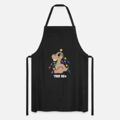 'treerex Dino Dinosaur Christmas Christmas Tree Gift Comic' Apron | Spreadshirt -Premier Home Living Shop treerex dino dinosaur christmas christmas tree gift comic apron 4
