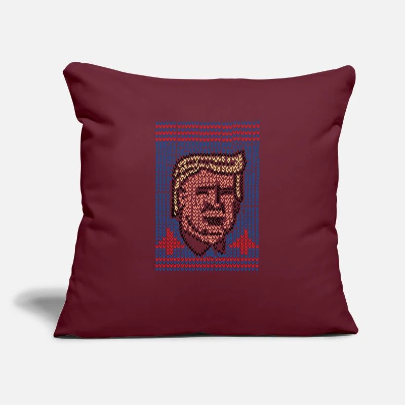 'Ugly Christmas Sweater KnitTing President' Pillowcase 17,3'' X 17,3'' (45 X 45 Cm) | Spreadshirt 3 'Ugly Christmas Sweater KnitTing President' Pillowcase 17,3'' X 17,3'' (45 X 45 Cm) | Spreadshirt