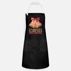 'White Christmas, Gift Jingle Bells Xmas' Apron | Spreadshirt 7 'White Christmas, Gift Jingle Bells Xmas' Apron | Spreadshirt -Premier Home Living Shop white christmas gift jingle bells xmas apron 2