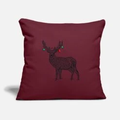 'Woodcut Winter Woodland Animals Xmas Christmas' Pillowcase 17,3'' X 17,3'' (45 X 45 Cm) | Spreadshirt