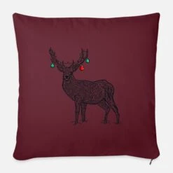 'Woodcut Winter Woodland Animals Xmas Christmas' Pillowcase 17,3'' X 17,3'' (45 X 45 Cm) | Spreadshirt -Premier Home Living Shop woodcut winter woodland animals xmas christmas pillowcase 173 x 173 45 x 45 cm 3