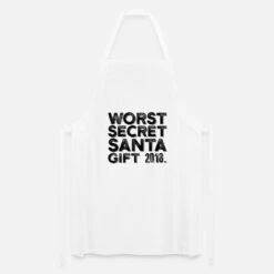 'Worst Secret Santa Gift 2018 Christmas Gift' Apron | Spreadshirt -Premier Home Living Shop worst secret santa gift 2018 christmas gift apron 4