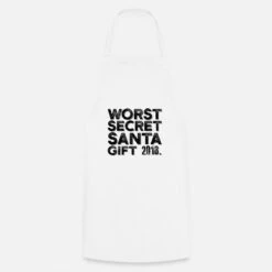 'Worst Secret Santa Gift 2018 Christmas Gift' Apron | Spreadshirt -Premier Home Living Shop worst secret santa gift 2018 christmas gift apron 5