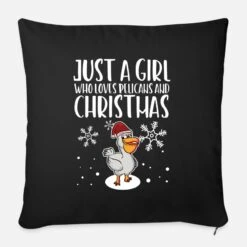 'Xmas Pelican Santa Bird Christmas Gift' Pillowcase 17,3'' X 17,3'' (45 X 45 Cm) | Spreadshirt -Premier Home Living Shop xmas pelican santa bird christmas gift pillowcase 173 x 173 45 x 45 cm 3