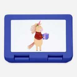 'Yellow Unicorn Christmas Gift' Lunchbox | Spreadshirt 7 'Yellow Unicorn Christmas Gift' Lunchbox | Spreadshirt -Premier Home Living Shop yellow unicorn christmas gift lunchbox 2