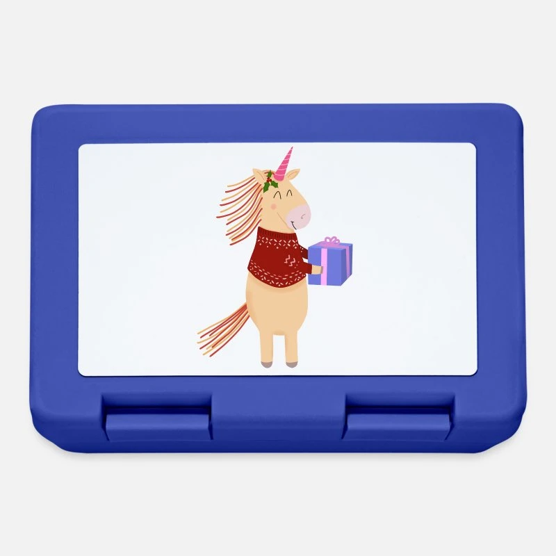 'Yellow Unicorn Christmas Gift' Lunchbox | Spreadshirt 5 'Yellow Unicorn Christmas Gift' Lunchbox | Spreadshirt - Image 3